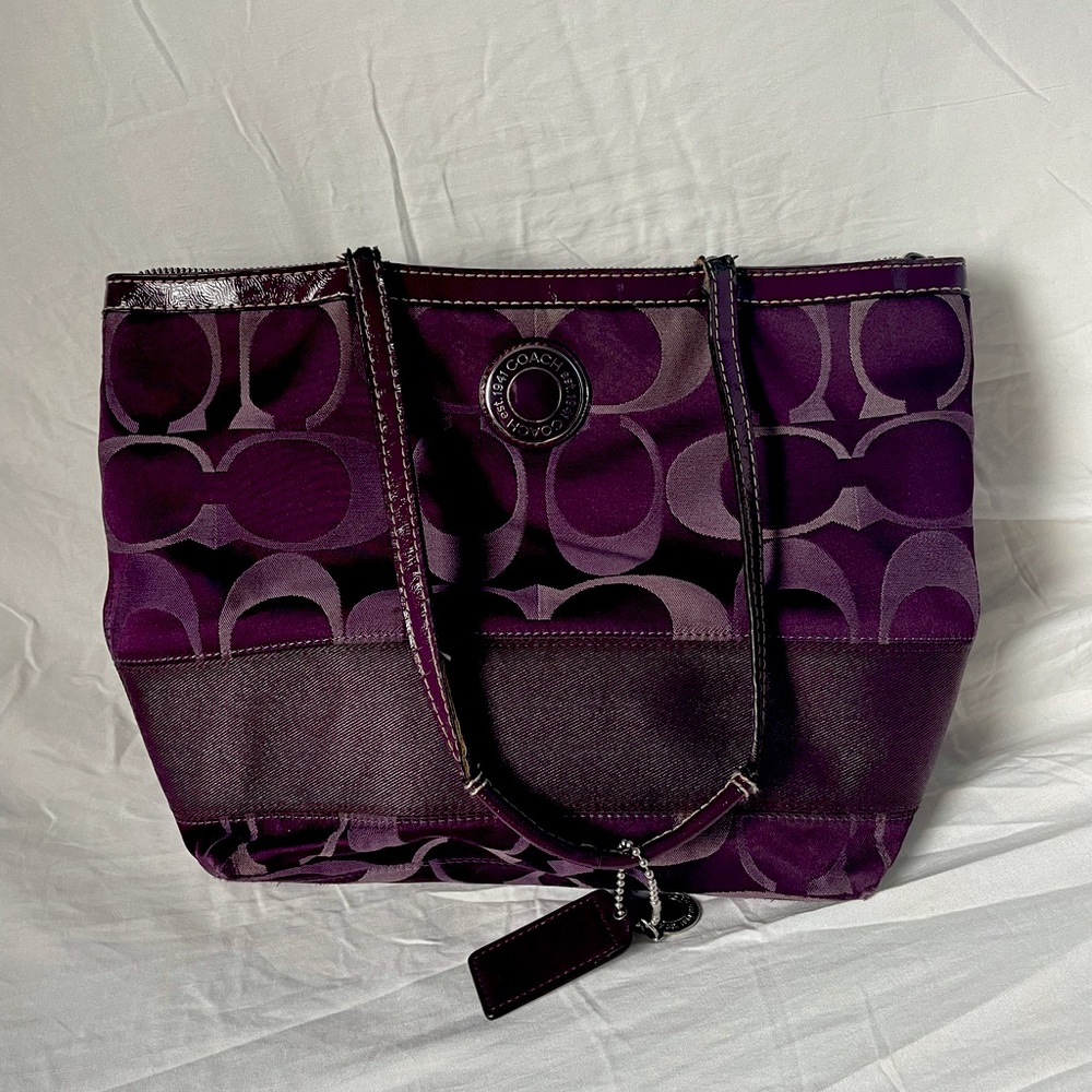 Purple coach bag